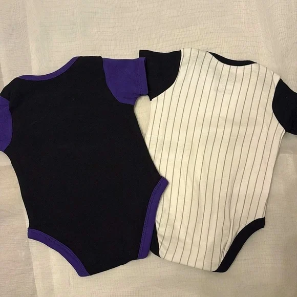 NWOT [MLB] Colorado Rockies Baseball Onesie Lot of 2x, Unisex Baby Sz 0/3 Months - Picture 9 of 9